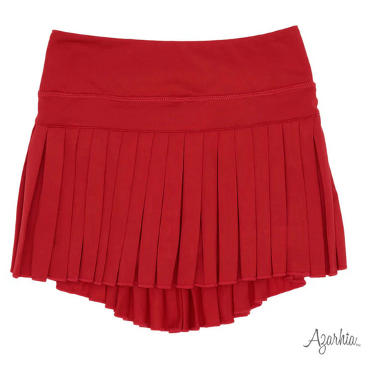 Mini Pleated Skort Red