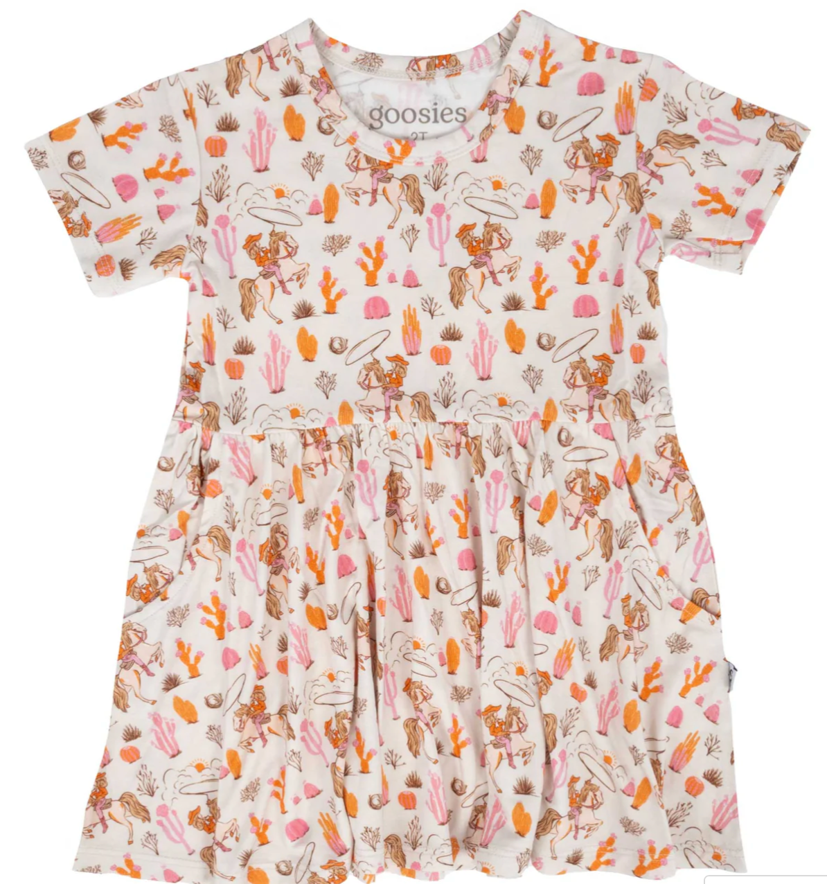 Short Sleeve Saddle Up Cowgirl Dress
