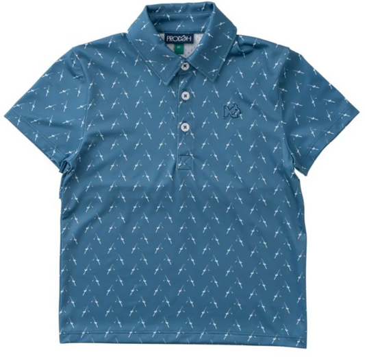 Fishing Rod Print Pro Performance Polo