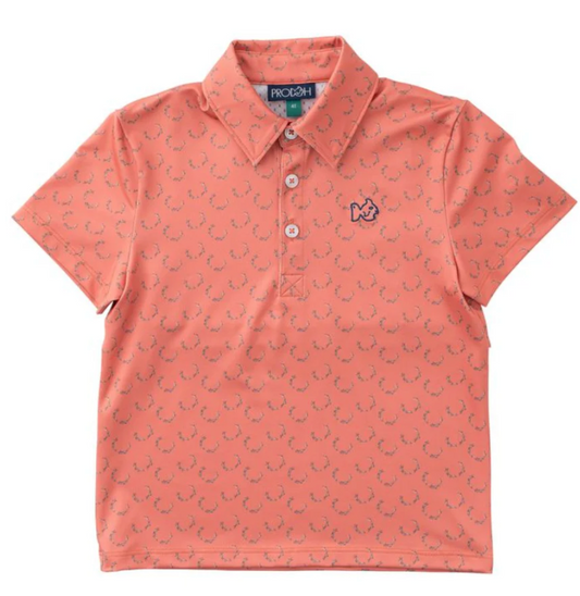 Crabapple Antler Print Pro Performance Polo