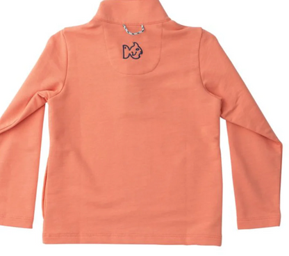 Boy's Sporty Snap Pullover in Crabapple