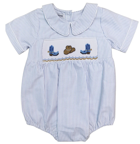 Boots and Hat Smocked Cowboy Bubble