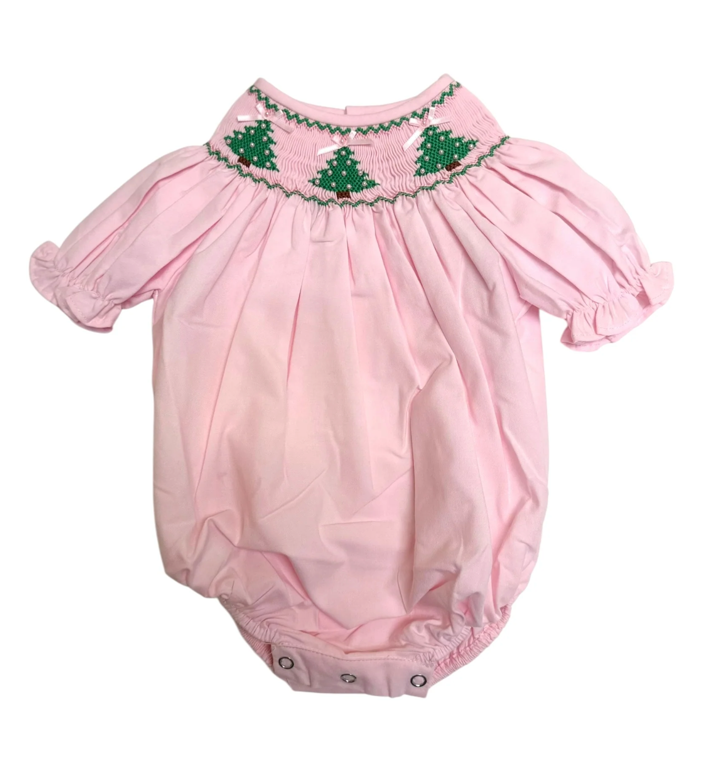 Christmas Tree Smocked Bubble