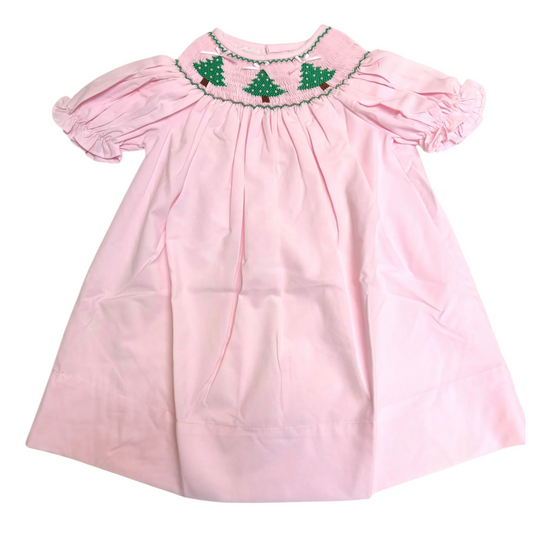 Christmas Tree Smocked Dress