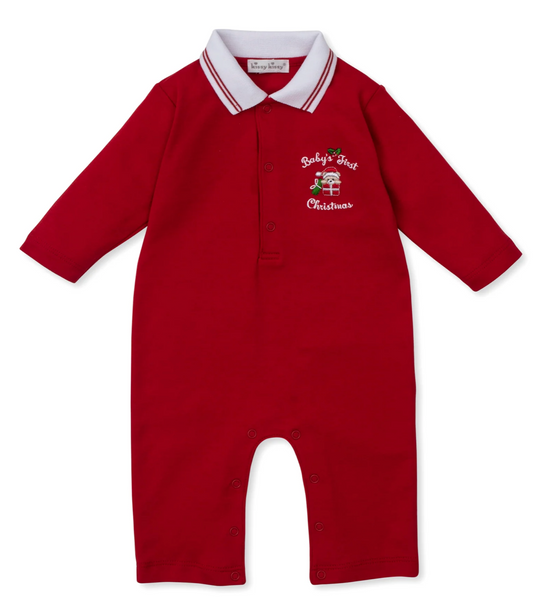 Boy's Baby's First Christmas Playsuit