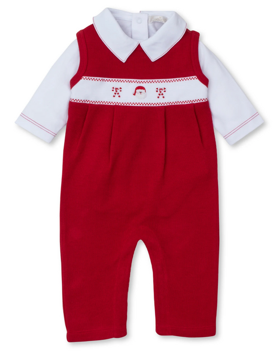 Holiday Medley Hand Embroidered Overall Set for Boys