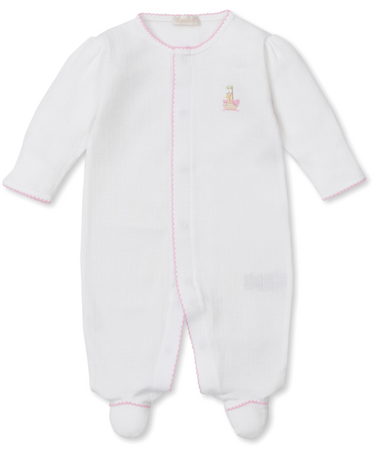 Girl's Noah's Ark Hand Embroidered Footie
