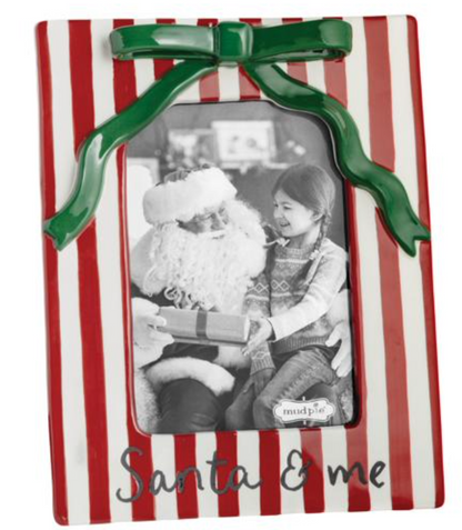 Ceramic Christmas Bow Frame 4x6