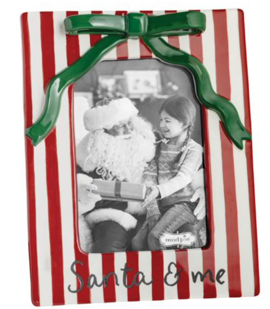 Ceramic Christmas Bow Frame 4x6
