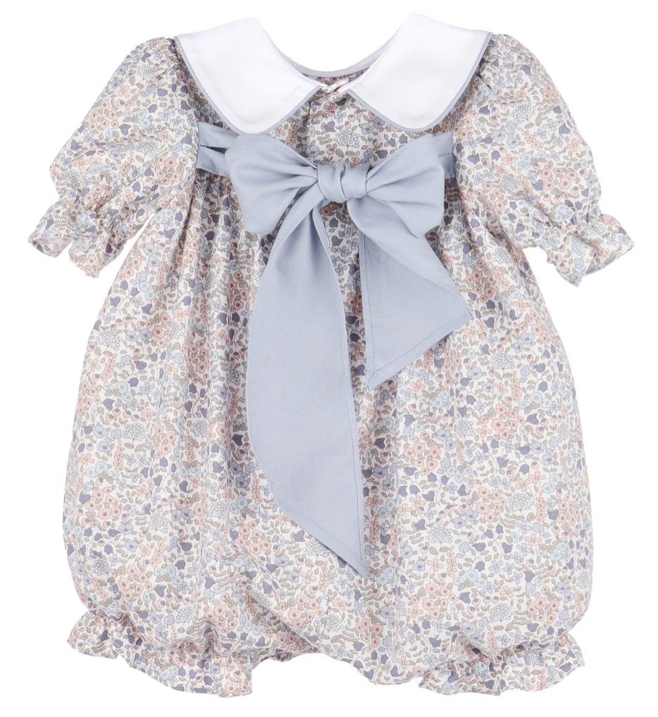 Sweater Weather Playsuit - Blue Floral