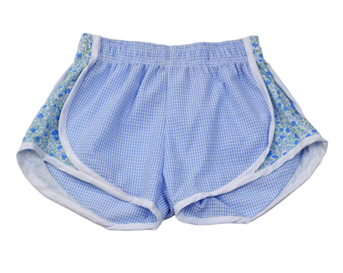Blue Floral Shorts