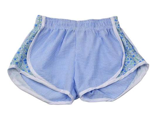 Blue Floral Shorts