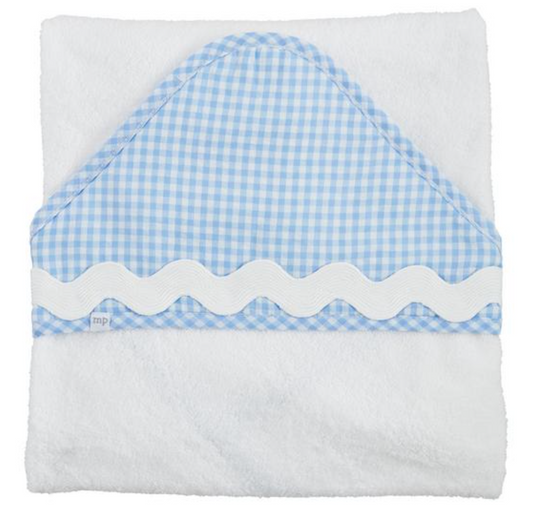 Blue Gingham Hooded Towel