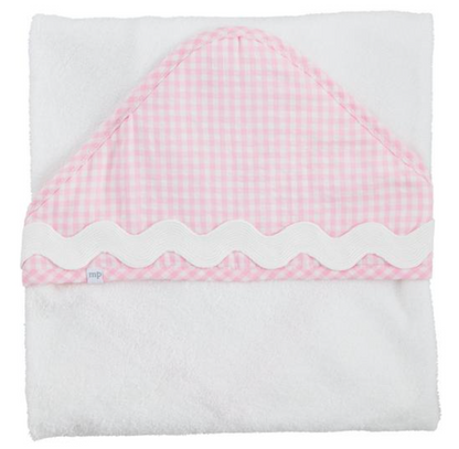 Pink Gingham Hooded Towel