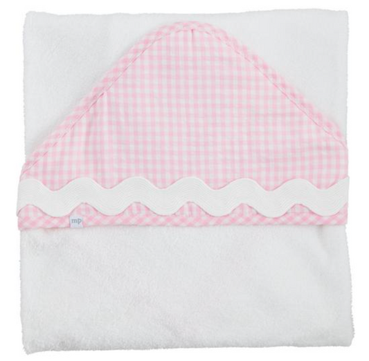 Pink Gingham Hooded Towel