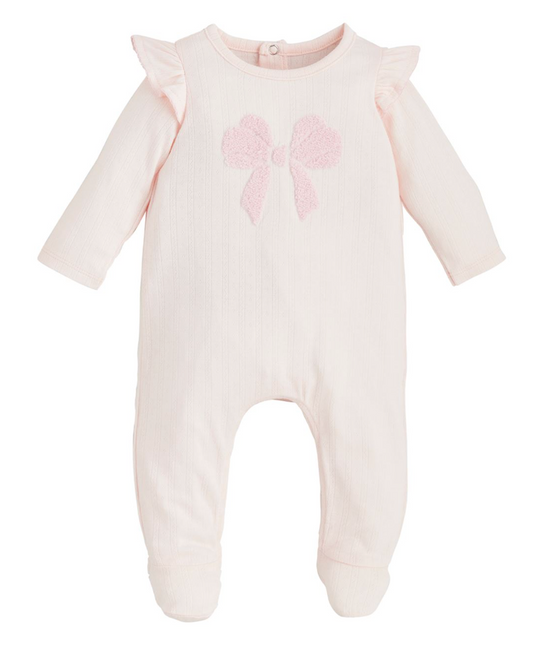 Pink Boucle Bow Sleeper