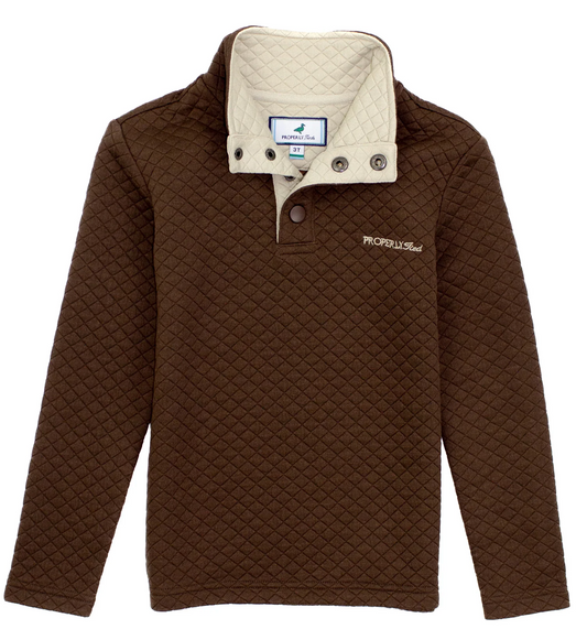 Boy's Club Pullover - Brown