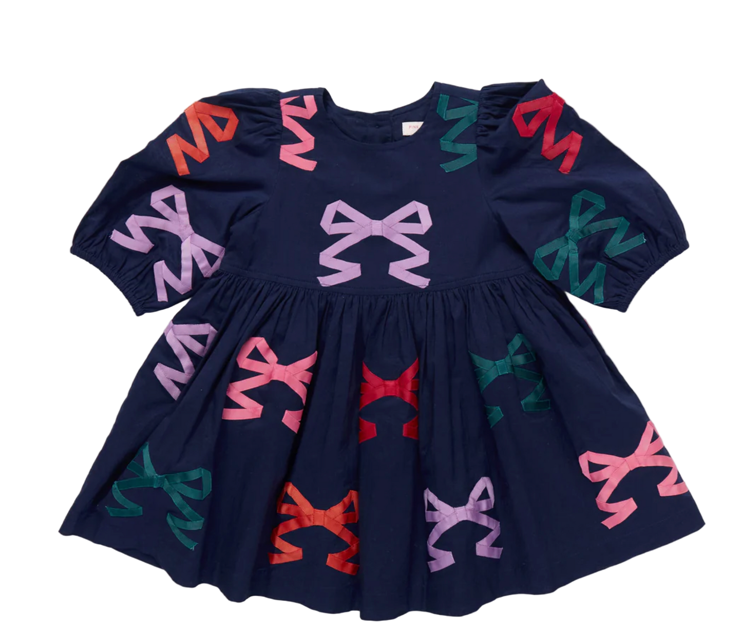 Girls Brooke Dress - Multi Bow Applique