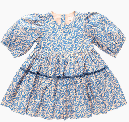 Maribelle Dress - Blue Climbing Floral
