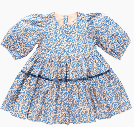 Maribelle Dress - Blue Climbing Floral