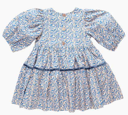 Maribelle Dress - Blue Climbing Floral