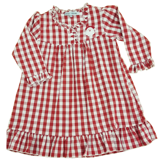 Santa Red Gingham Nightgown