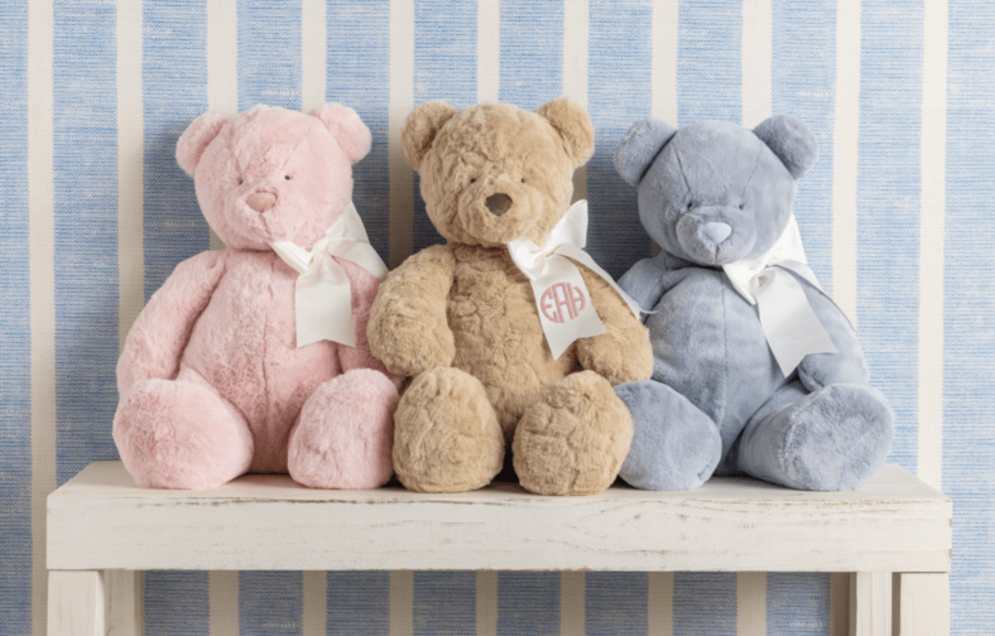 Blue Monogram Bear