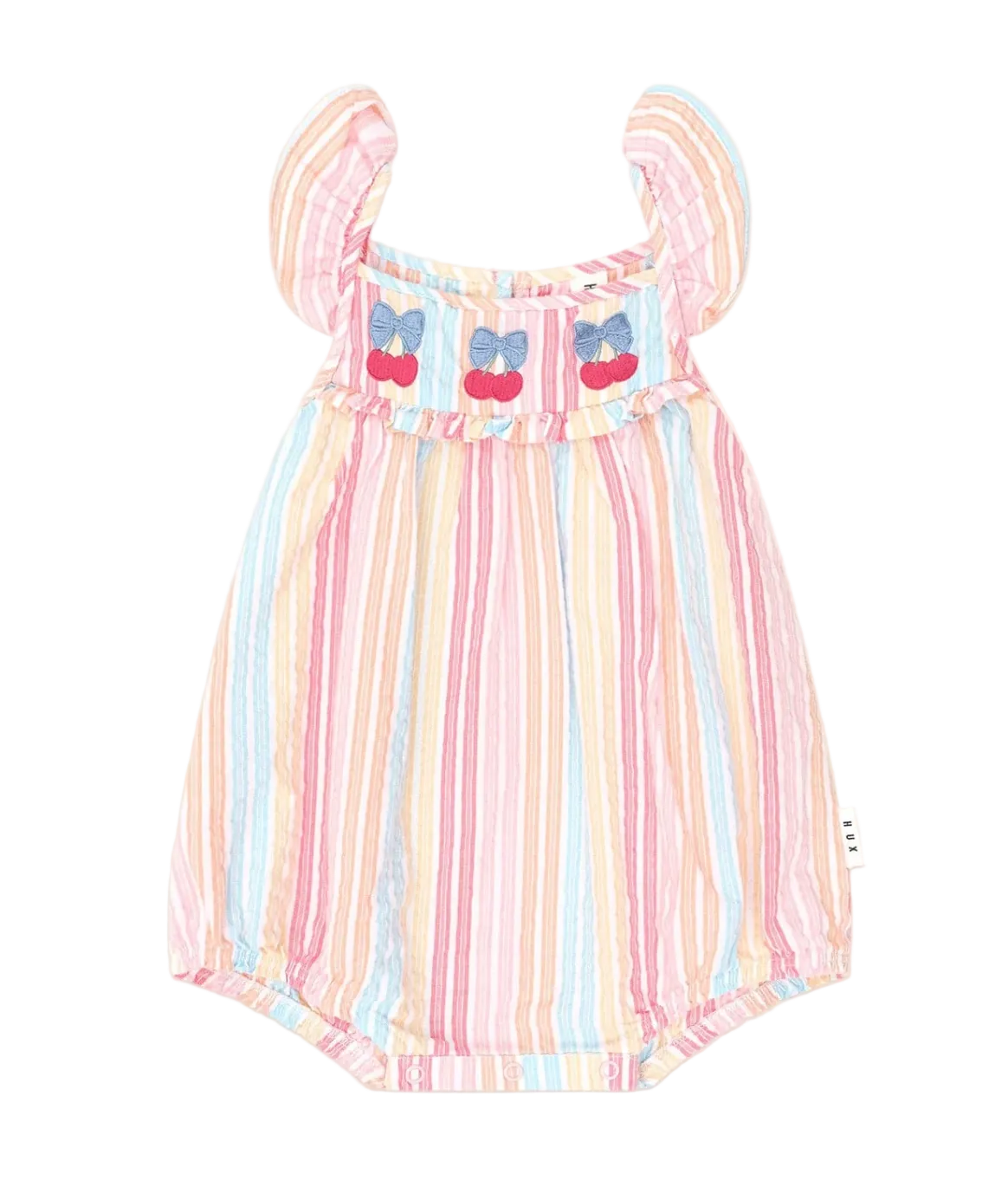 Vintage Rainbow Stripe Bubble Romper