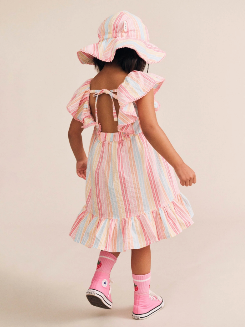 Vintage Rainbow Stripe Dress
