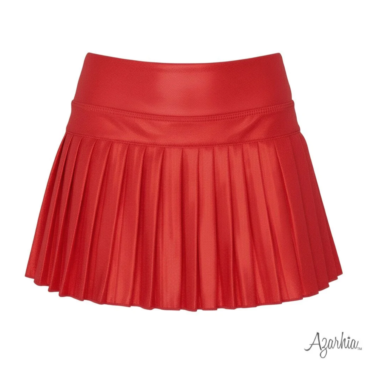 Red Shimmer Mini Pleated Skort