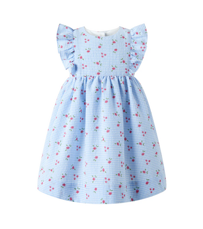 Gingham Floral Sundress & Hat