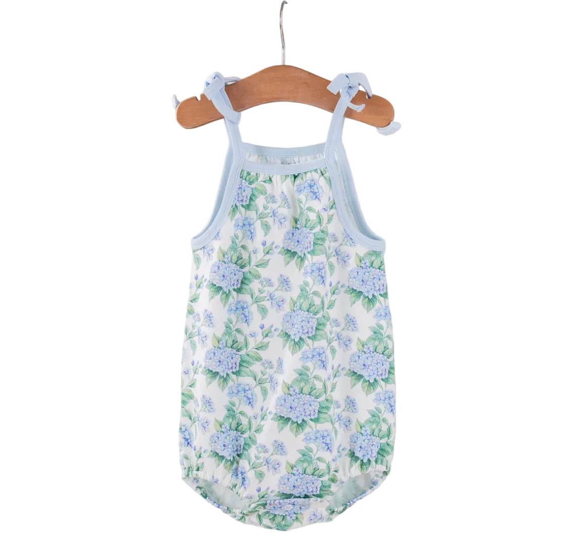 Hydrangea Heaven Shoulder-Tie Onesie