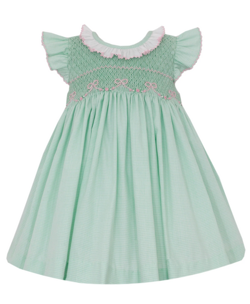 Harper Light Green Bow Dress