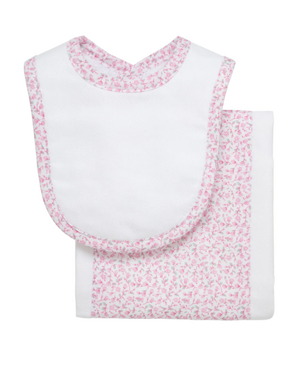 Ballet Floral Drooler Bib & Burp Set