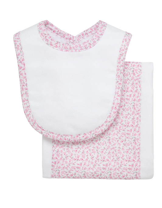 Ballet Floral Drooler Bib & Burp Set