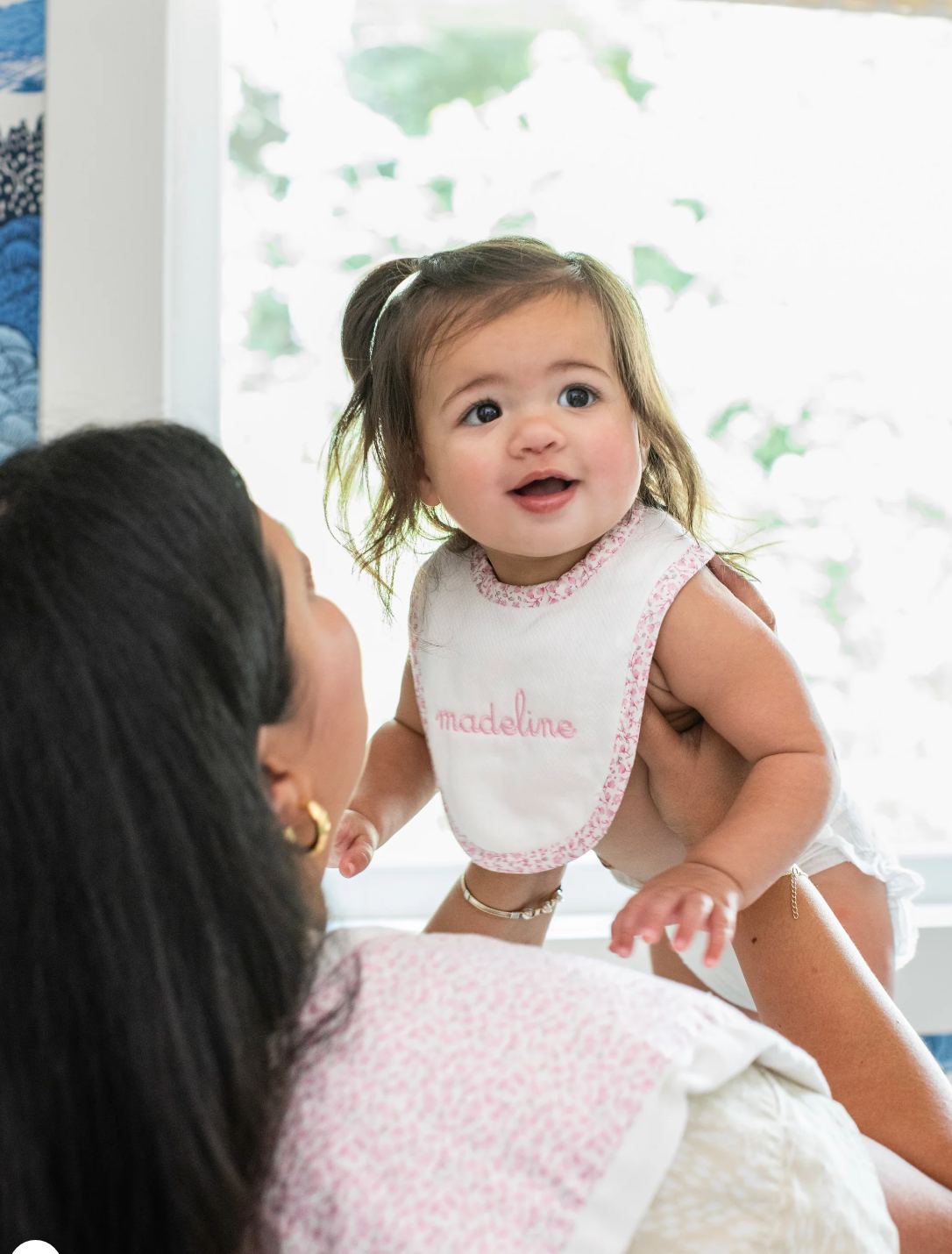 Ballet Floral Drooler Bib & Burp Set