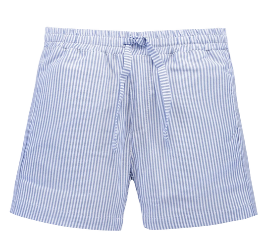 Blue Striped Oxford Short