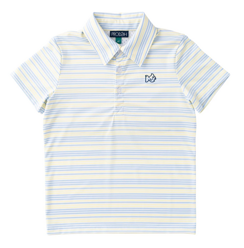 Yellow Pear Windsurfer Stripe Polo