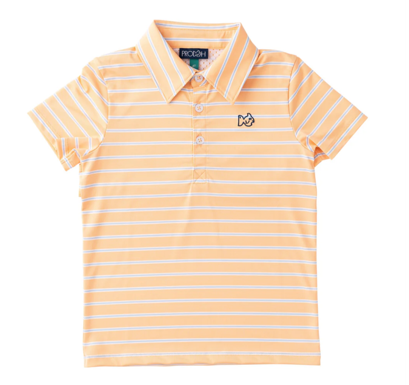 Orange Chiffon Stripe Polo