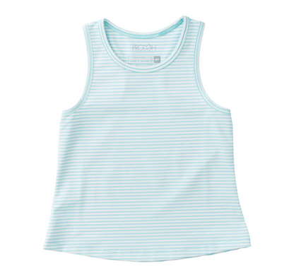 Aruba Blue Stripe Active Racerback Tank