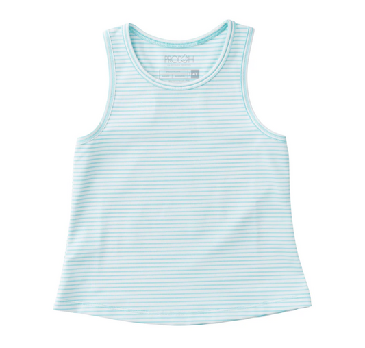 Aruba Blue Stripe Active Racerback Tank