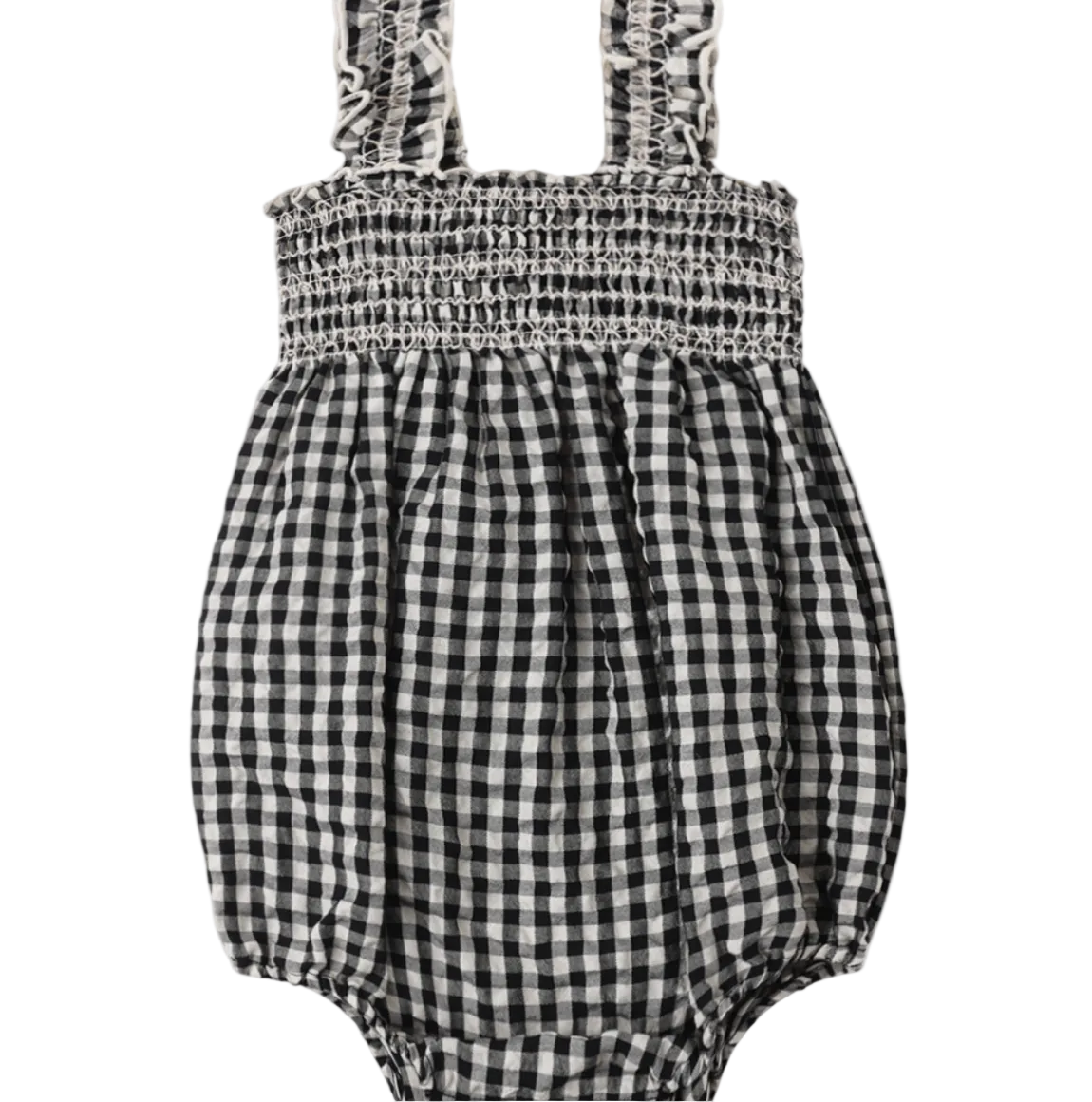 Julia Black Check Romper