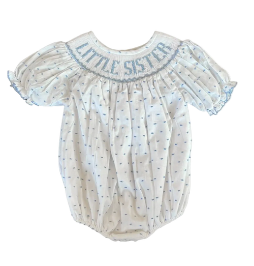 Little Sister Blue Swiss Bubble