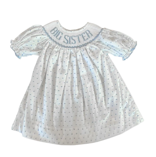 Big Sister Blue Swiss Dress