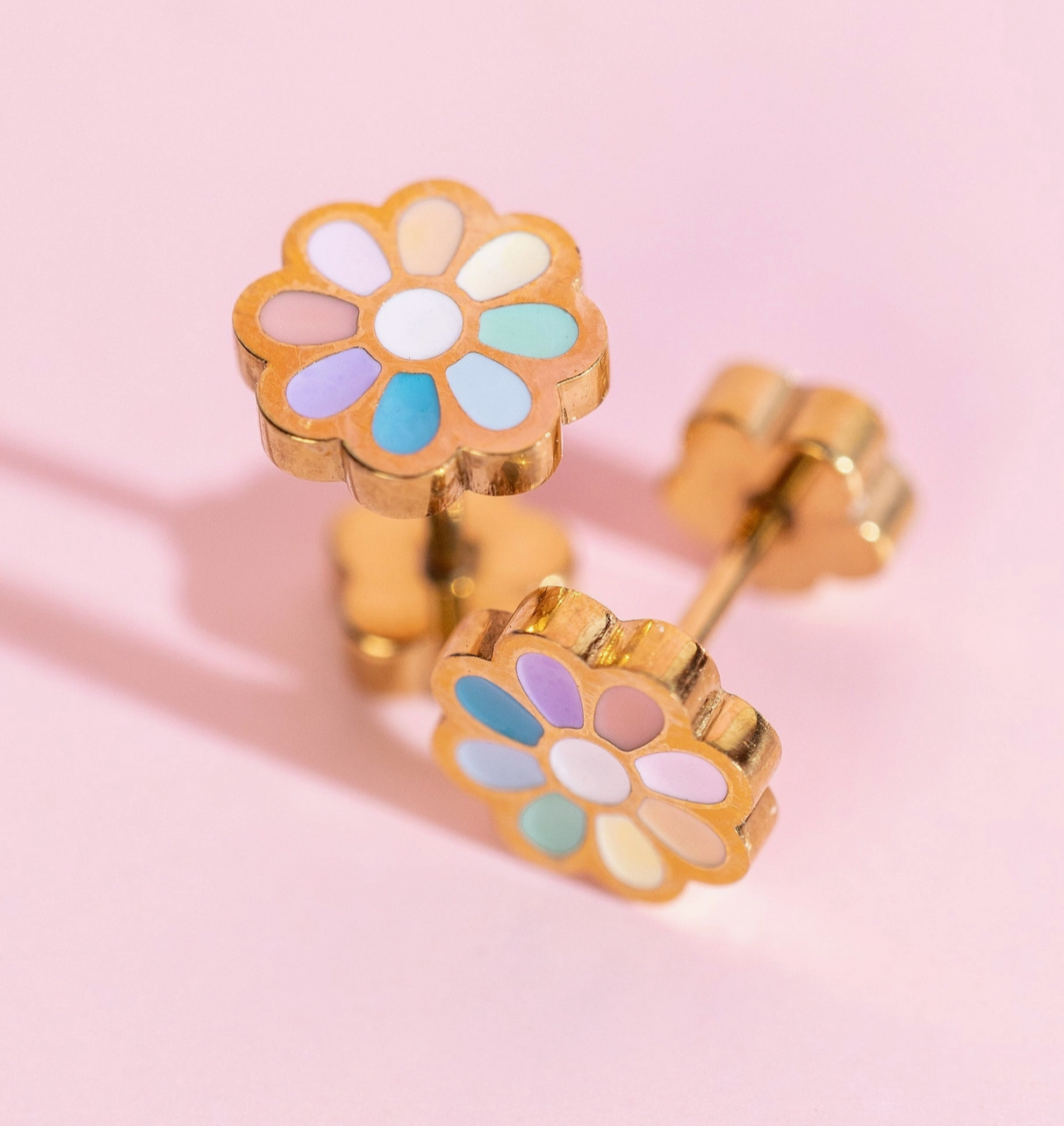Rainbow Daisy Earrings