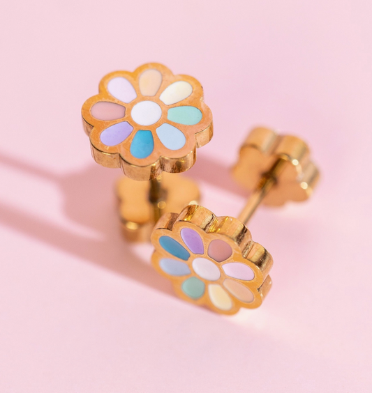 Rainbow Daisy Earrings
