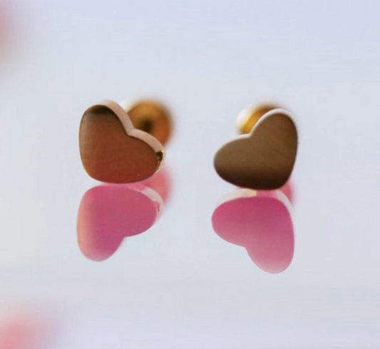 Tiny Classic Heart Earrings