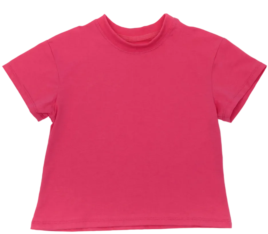 Plain hot pink Boxy T