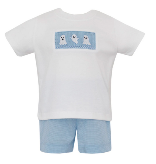 Ghost Blue Minicheck Short Set