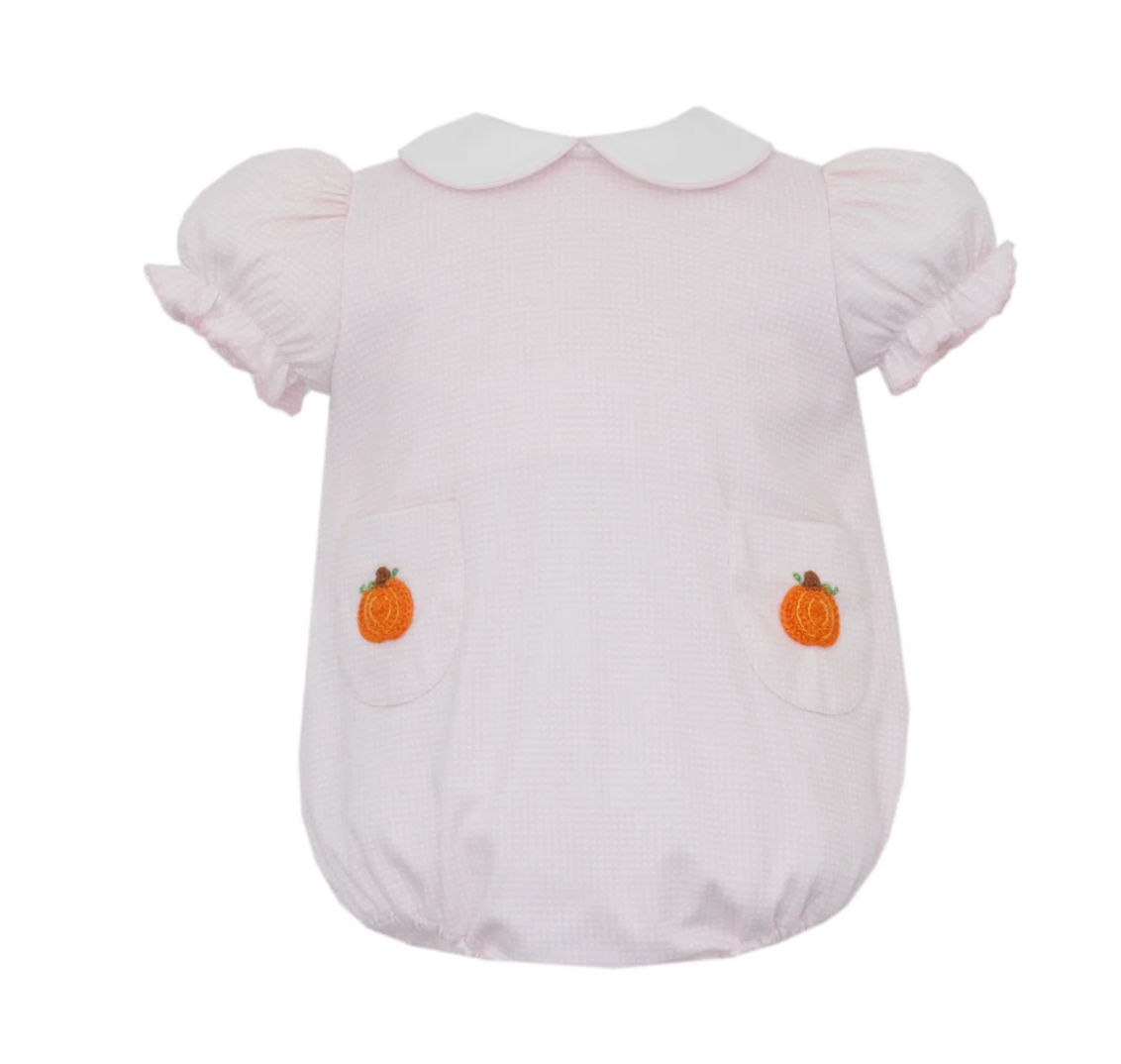Pumpkin Pink Check Knit Bubble